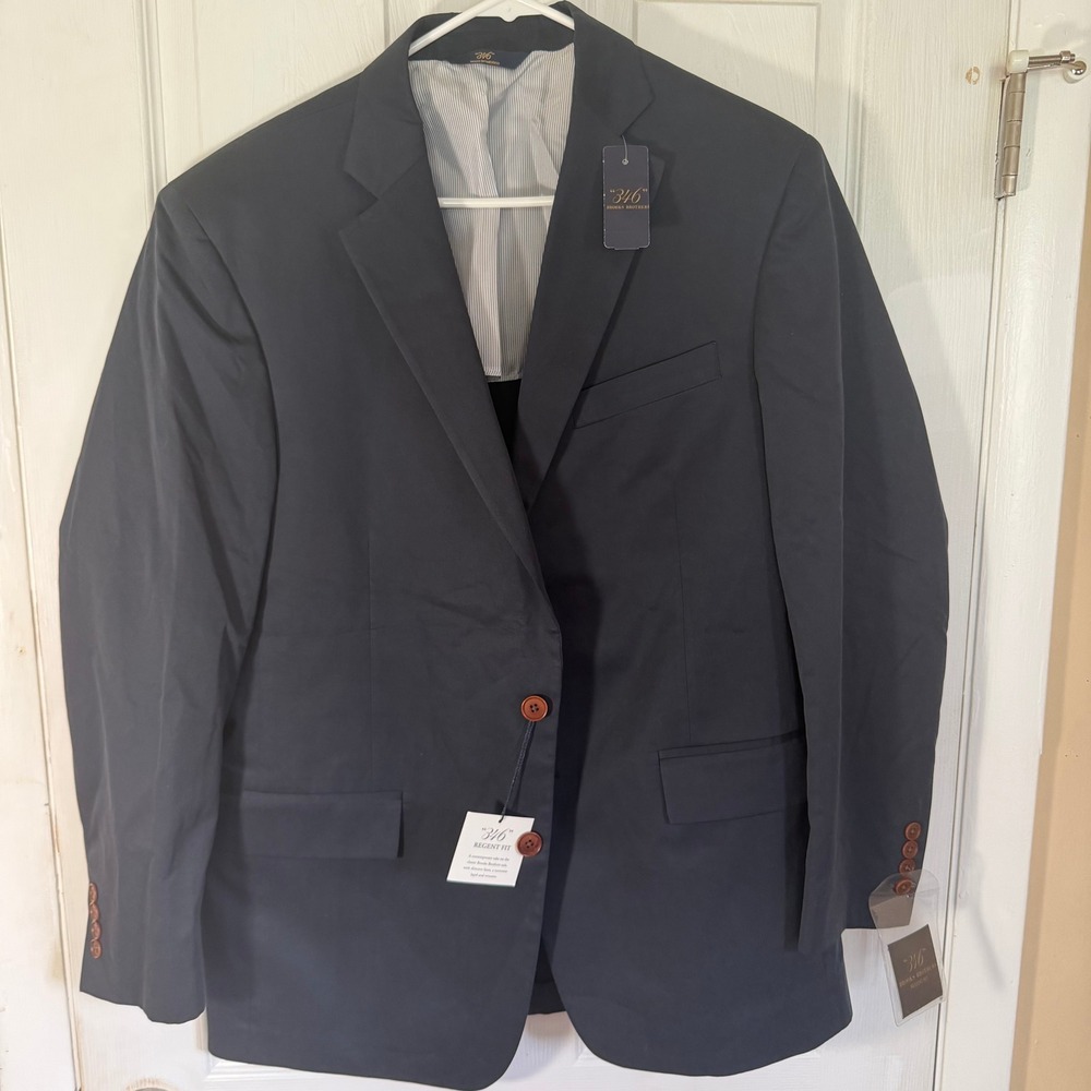 Brooks Brothers 346 Regent Fit Navy Blue Blazer Sport Coat 41 Regular NWT $299